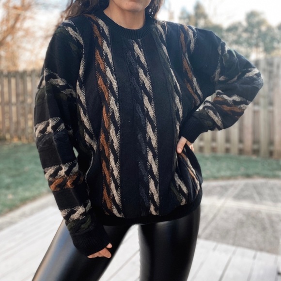 Vintage Sweaters - Vintage Textured Grandpa Sweater